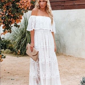 NWOT Vici our together is forever off the shoulder lace dress
